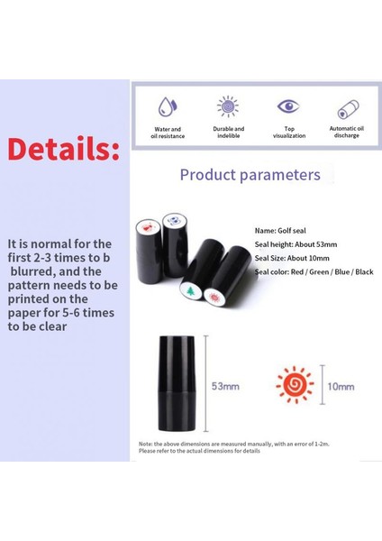 No.19 Tarzı Çeşitli Desen Golf Aksesuarları Plastik Su Geçirmez Mühür Golf Damgası Taşınabilir Golf Gösterim Etiketi Damga Golf Mark Spor Damgası (Yurt Dışından) fırsatları