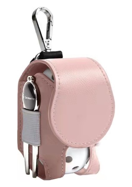 Pembe Tarzı 1 Pc Golf Topu Çanta Mini Top Saklama Torbaları Pu Deri Bel Üzerinde Asmak Golf Topu Çantası Kese Metal Toka ile Golf Kemer Topu Çanta (Yurt Dışından)