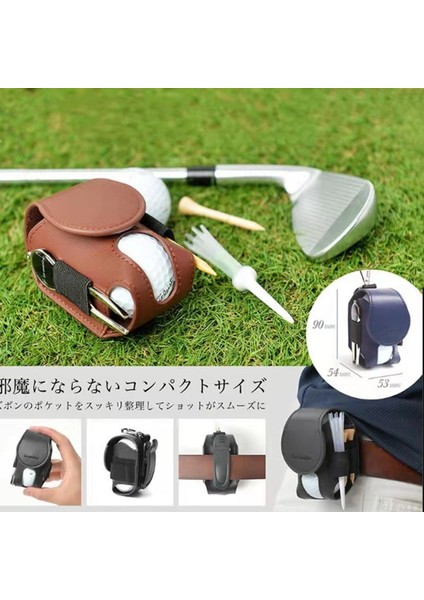 Pembe Tarzı 1 Pc Golf Topu Çanta Mini Top Saklama Torbaları Pu Deri Bel Üzerinde Asmak Golf Topu Çantası Kese Metal Toka ile Golf Kemer Topu Çanta (Yurt Dışından) modelleri