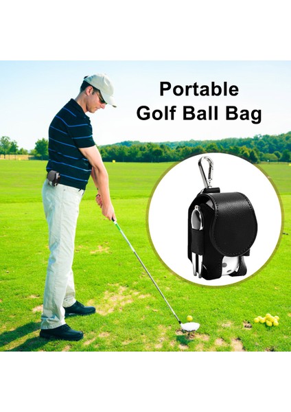 Pembe Tarzı 1 Pc Golf Topu Çanta Mini Top Saklama Torbaları Pu Deri Bel Üzerinde Asmak Golf Topu Çantası Kese Metal Toka ile Golf Kemer Topu Çanta (Yurt Dışından) indirimleri