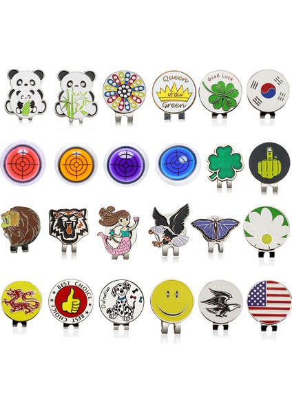 Gülümseme Tarzı 1 Adet Golf Topu Makinesi Seçim Için 24 Çeşit, Golf Şapka Vizör Klipsli, Golf Marker, Fiyat (Yurt Dışından) fiyatları