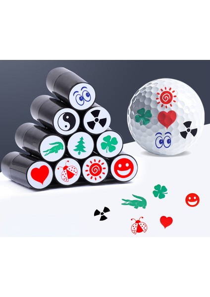 No.6 Stili Golf Topu Stamper Damga Marker Çeşitli Desenler Çabuk Kuruyan Dayanıklı Uzun Ömürlü Golf Aksesuarları (Yurt Dışından) modelleri