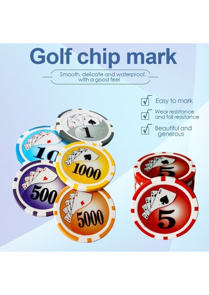 20-5 Adet Tarzı Taşınabilir Profesyonel Alet Adsorbe Edilebilir Golf Topu Pozisyon Işaretleyici Kapağı cl Golf Mark Golf Işaretleyici (Yurt Dışından)