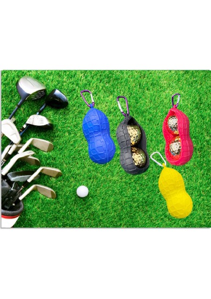 Mavi Stil Golf Depolama Kol Çantası Silikon Golf Topu Çift Kapaklı Taşınabilir Karabina Kanca Spor Aksesuarları Golf Eğitimi (Yurt Dışından)