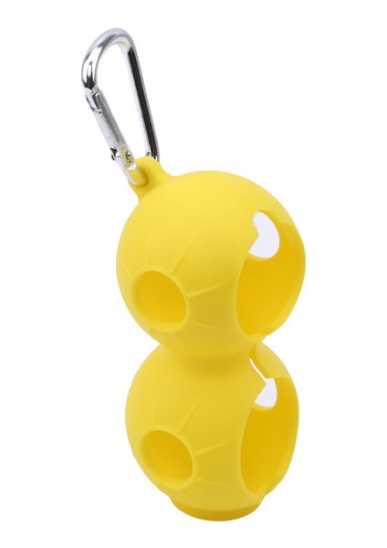 Sarı Stil 1 Adet Golf Topu Koruyucu Kapak Yumuşak Silikon Bel Tutucu Çift Düşmeye Dayanıklı Anahtarlık Golf Aksesuarları 2 Top (Yurt Dışından)