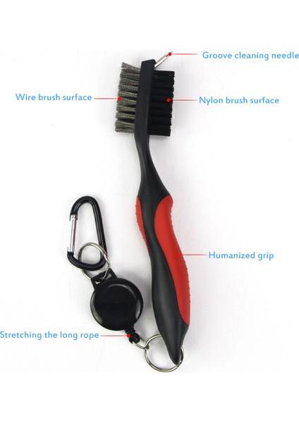 Yeşil Tarzı 1 Adet Golf Kulübü Fırça Geri Çekilebilir Çift Taraflı Naylon Kıllar Alüminyum Karabina Oluk Temizleyici Oluk Temizleme Aracı Kiti (Yurt Dışından) indirimleri