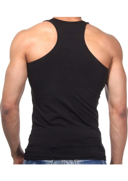 2 Adet Erkek Slim Fit Dar Kalıp Likralı Penye Sporcu Atleti(Rambo Atleti) fırsatları