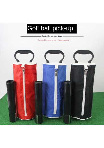 Kırmızı Stil Golf Topu Toplama Iki Bölümlü Plastik Top Seçici Golf Sahası Malzemeleri Büyük Kapasiteli 70 Top Tutabilir Yeni (Yurt Dışından) fiyatları
