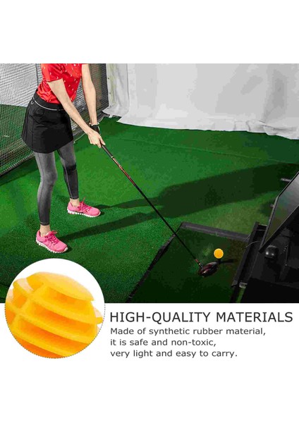 Sarı Stil Delikli Toplar Mesafe Kapalı Alan Golf Kauçuk Spor Oyunları Darbe Eğitimi (Yurt Dışından) fırsatları