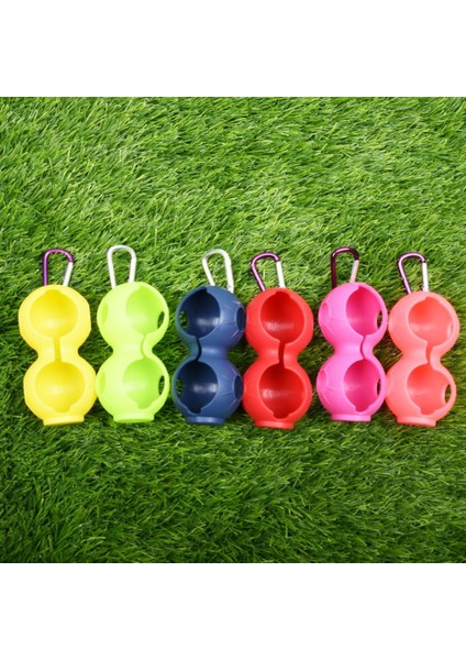 Kırmızı-Çift Tarzı 1 Adet Taşınabilir Golf Topu Saklama Kapağı Yumuşak Silikon Bel Tutucu Doublesingle Golf Topu Koruyucu Kapak Karabina Anahtarlık ile (Yurt Dışından) fırsatları