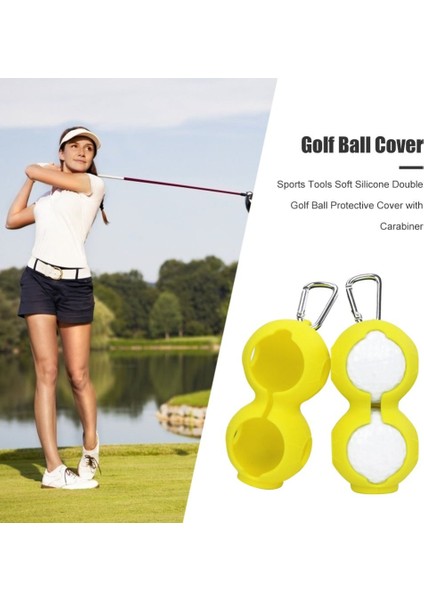Kırmızı-Çift Tarzı 1 Adet Taşınabilir Golf Topu Saklama Kapağı Yumuşak Silikon Bel Tutucu Doublesingle Golf Topu Koruyucu Kapak Karabina Anahtarlık ile (Yurt Dışından) indirimleri