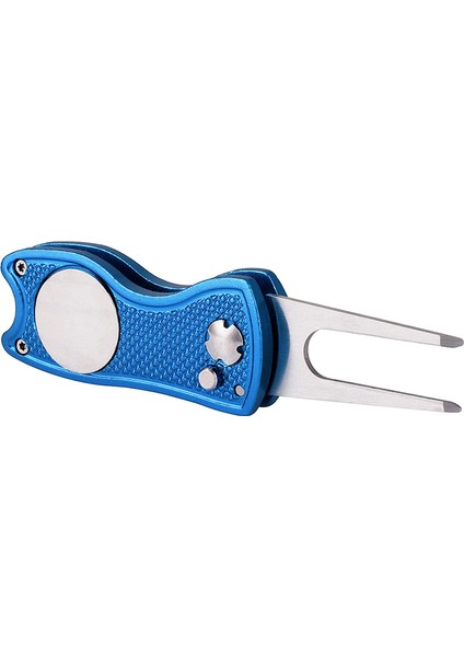 Mavi Stil Yeni Metal Katlanabilir Golf Divot Onarım Aracı Manyetik Bilyalı Marker ve Pop-Up Düğmesi Yeşil Alet Aksesuarları Golfçü Için Hediye (Yurt Dışından)