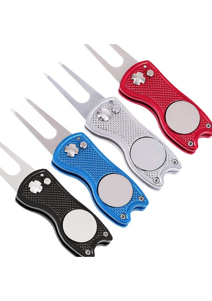 Mavi Stil Yeni Metal Katlanabilir Golf Divot Onarım Aracı Manyetik Bilyalı Marker ve Pop-Up Düğmesi Yeşil Alet Aksesuarları Golfçü Için Hediye (Yurt Dışından) fiyatları