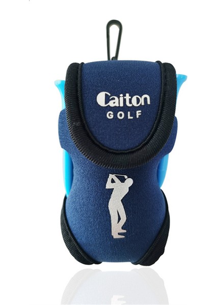 Mavi Stil Mini Golf Paketi Saklama Topu Çantası Asılı Toka ile Dalış Bezi 2 Top Tutabilir 4 Tees Bele Asılır Kemere Bağlı (Yurt Dışından)