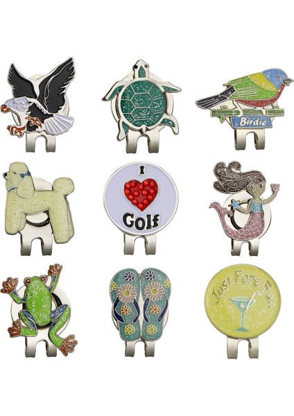 E Tarzı 1 Adet Golf Topu Işaretleyici Mıknatıslı Golf Şapkası Clg Alaşım Işareti Golfçü Için Aşk Kaplumbağa Terlik Köpek Denizkızı Birdie Kartal (Yurt Dışından) fiyatları