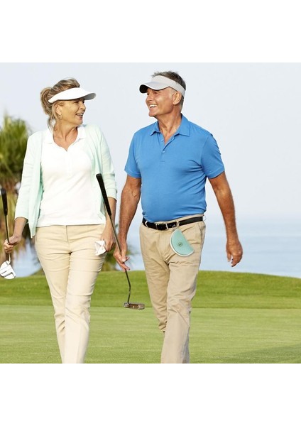 Yeşil Stil Taşınabilir Golf Topu Cep Golf Topu Çanta Kılıfı Tutucu Golf Saklama Çantası Çift Bilyalı Açık Spor Polyester Asılı Fanny (Yurt Dışından)