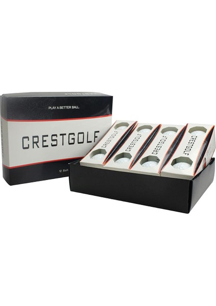 12 Adet Tarzı Crestgolf Kutusu Golf Topları Profesyonel Rekabet Beyaz Renk Için Maksimum Mesafe 3 Parçalı Golf Topu (Yurt Dışından) fırsatları