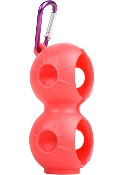 Kırmızı Stil Taşınabilir Silikon Golf Topu Koruyucu Tutucu Kapak Golf Topu Silikon Çift Kılıf Kapak Golf Eğitim Spor Aksesuarları (Yurt Dışından)