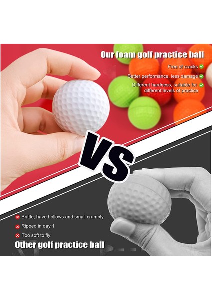 Kırmızı Stil 40 Paket Pu Esneklik Köpük Golf Uygulama Topları Gerçekçi Hissi ve Kapalı Veya Açık Alanlar Için Sınırlı Uçuş Eğitim Topları (Yurt Dışından) fiyatları