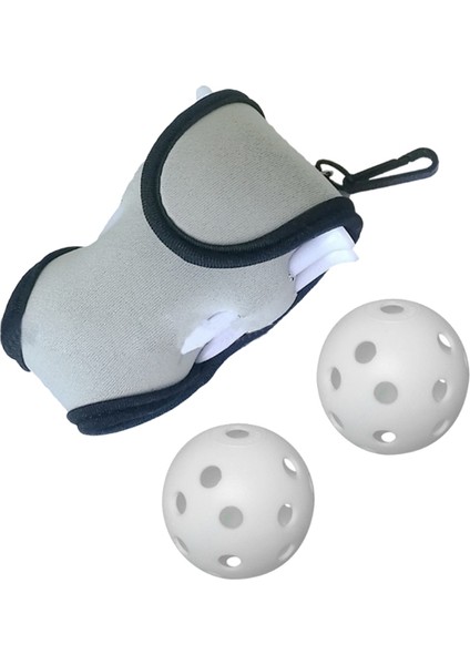 Gri Tarzı 831C Golf Topu Bel Çantası, 2 Top ve 4 Tee Seti, Taşınabilir Golf Topu Saklama Çantası Tutucu Golfçü Mini Bel Çantası Paketi (Yurt Dışından)