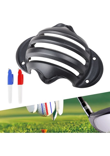Mor Tarzı 1 Adet Golf Topu Hizalama Çizgisi Işaretleyici Işaretleri Şablon Çizim Işareti Konumlandırma Topu Klip Şablon Hizalama Vuruşu Vuruş Doğrusal (Yurt Dışından) indirimleri