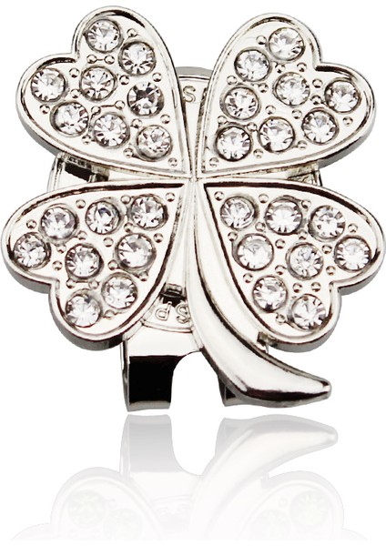 Yeşil Stil 1 Adet Yeni Güzel Kristal Dört Yapraklı Yonca Golf Şapka Klipsi Golf Topu Işaretleyici (Yurt Dışından) modelleri