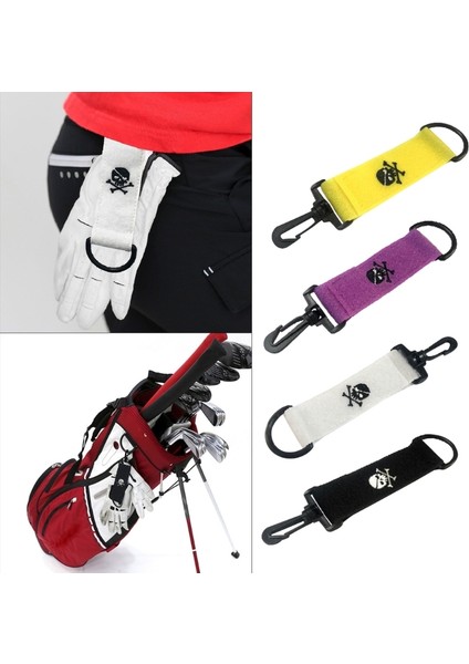 Mor Tarzı Golf Havlusu Polyester Karabina Kancalı Sihirli Bant Temizleme Havlusu Topları Eller Kulüpleri Temizler Çift Taraflı Silme Bezi (Yurt Dışından) modelleri