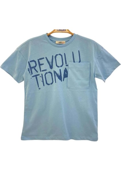 Erkek Çocuk Tshirt - Çikobay - Mavi - 8 Yaş - CE30341-MAVİ-8 Yaş