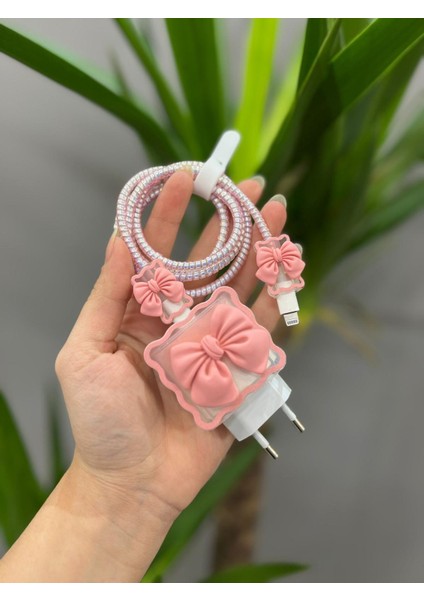 Şarj Başlığı ve Kablo Koruyucu 4'lü Set Iphone Samsung 20W Yeni Nesil Şarj Uyumludur