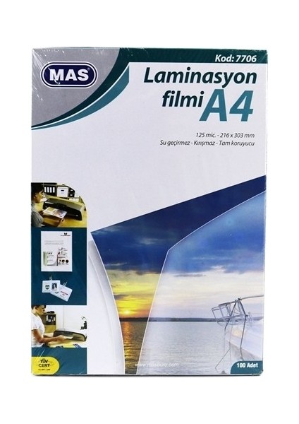 Mas Laminasyon Filmi A3 426X303 125 Mic. 100 Lü Paket 7707