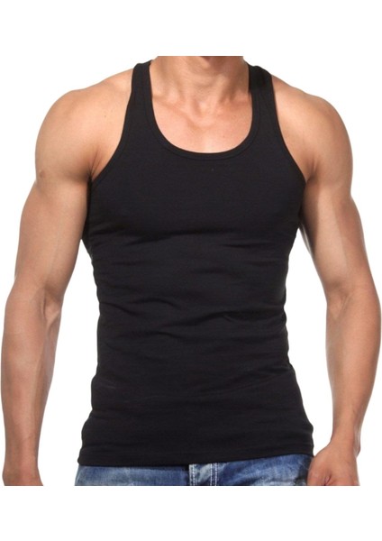 2 Adet Erkek Slim Fit Dar Kalıp Likralı Penye Sporcu Atleti(Rambo Atleti) fiyatları