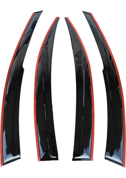 Renault Clio 5 Çift Sıra Kırmızı Kromlu Cam Rüzgarlığı 2020