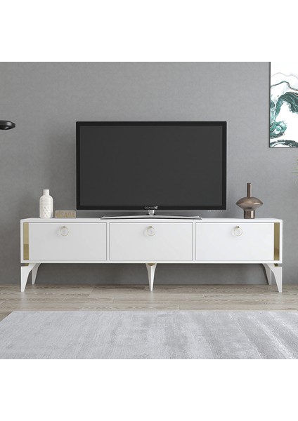 SVR Design Svr Tv Ünitesi Beyaz-Gold