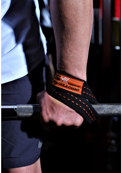 Dex Supports Lasting Energy Fitness Spor Dirseklik Elbow Sleeve+ 8 Loop Lifting Straps 2'li Set