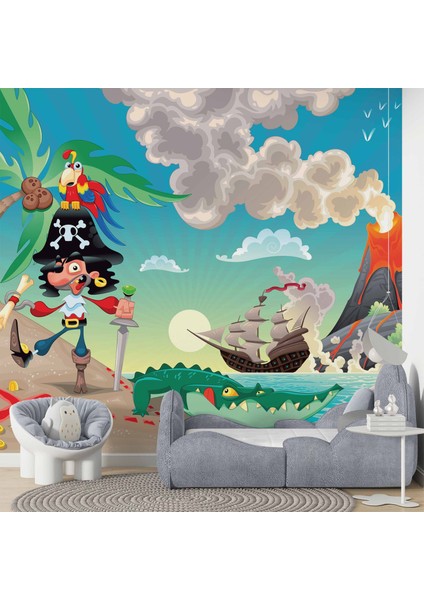 Korsan Adası Çocuk Odası Duvar Kağıdı