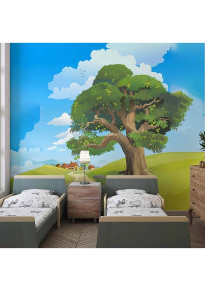 Büyük Ağaç Çocuk Odası Duvar Kağıdı
