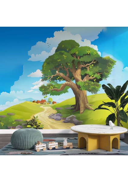 Büyük Ağaç Çocuk Odası Duvar Kağıdı modelleri