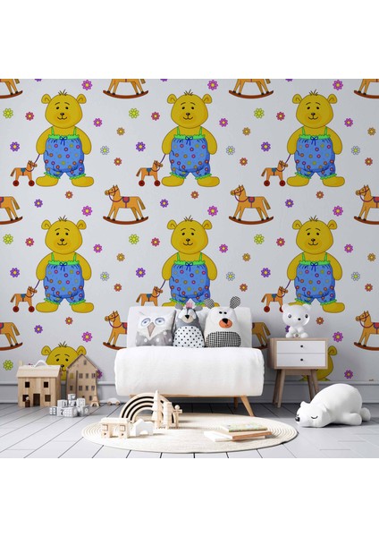 Sevimli Ayıcık Çocuk Odası Duvar Kağıdı fiyatları