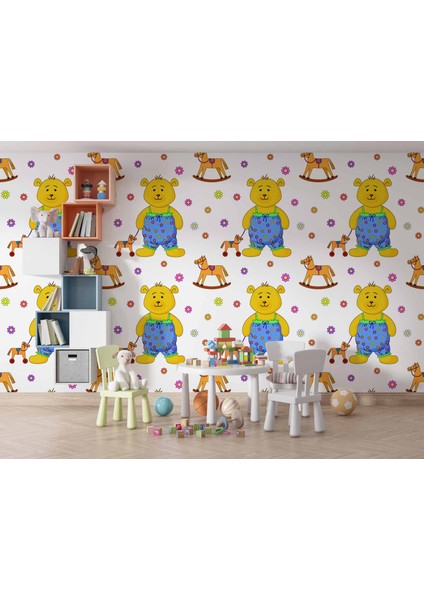 Sevimli Ayıcık Çocuk Odası Duvar Kağıdı indirimleri