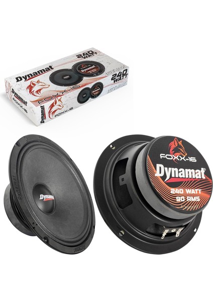 Foxx-16 Oto Midrange 16CM 240 Watt Maksimum 90W Rms 2 Adet