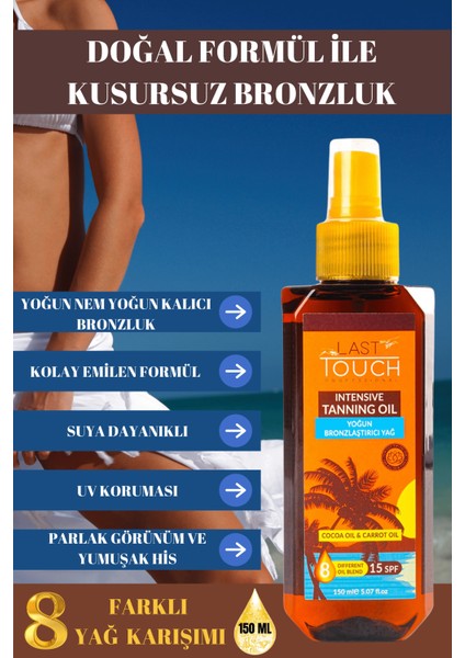 Kusursuz Yoğun Bronzlaştırıcı Yağ 150 ml ( 8 Farklı Doğal Yağ )