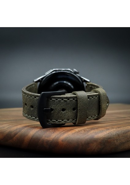 Huawei Watch Gt Uyumlu Ultimate Düz Dikişli Haki 22MM Saat Kordonu fiyatları