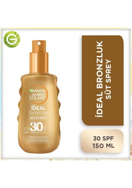 Ambre Solaire İdeal Bronzluk Güneş Koruyucu Sprey SPF30 150ML