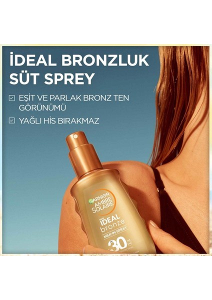 Ambre Solaire İdeal Bronzluk Güneş Koruyucu Sprey SPF30 150ML