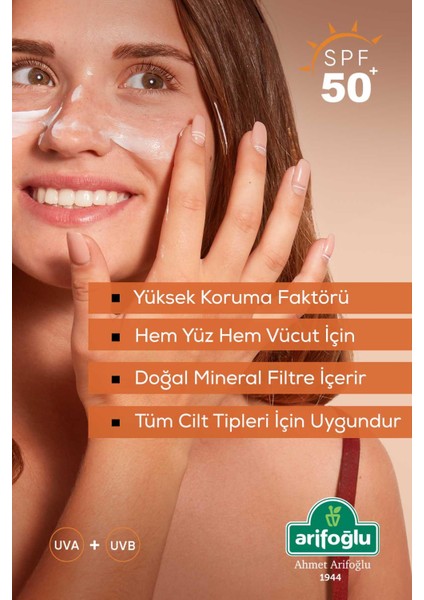 Organik Sunscreen Spf 50 Güneş Kremi 150 ml