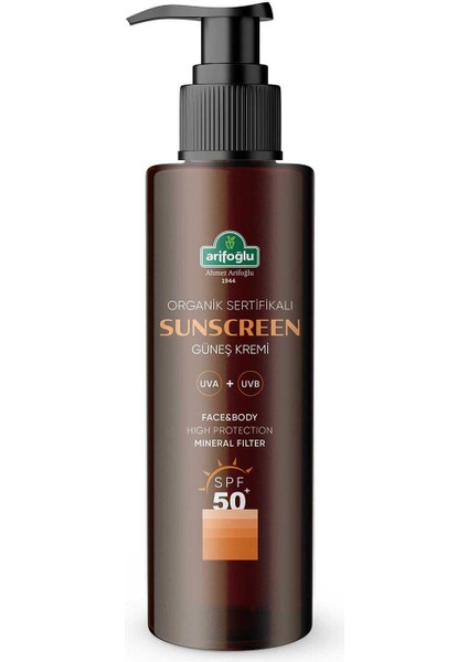 Organik Sunscreen Spf 50 Güneş Kremi 150 ml