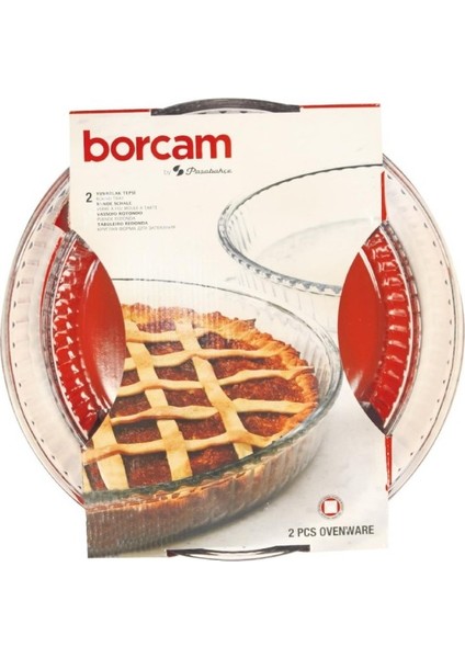 Borcam 2 Takım Yuvarlak Fırın Tepsisi Seti 159022