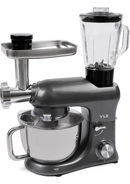 M200 Multi-Fonksiyonel 3'ü Bir Arada Döküm Gövde Stand Mikser Kıyma Setli ve Blender Özellikli 1800W