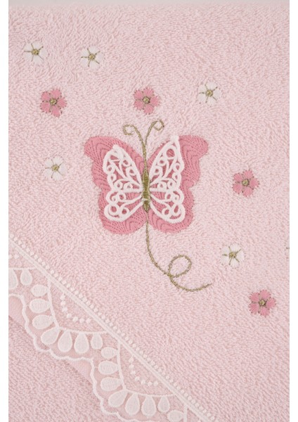 Mariposa 3D Nakışlı Havlu Pudra 30 x 50 cm fiyatları