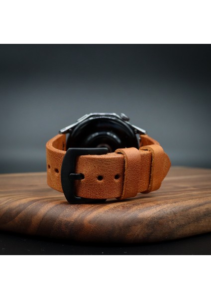 Huawei Watch Gt Uyumlu Ultimate Orta Dikişli Camel 22MM Saat Kordonu fiyatları